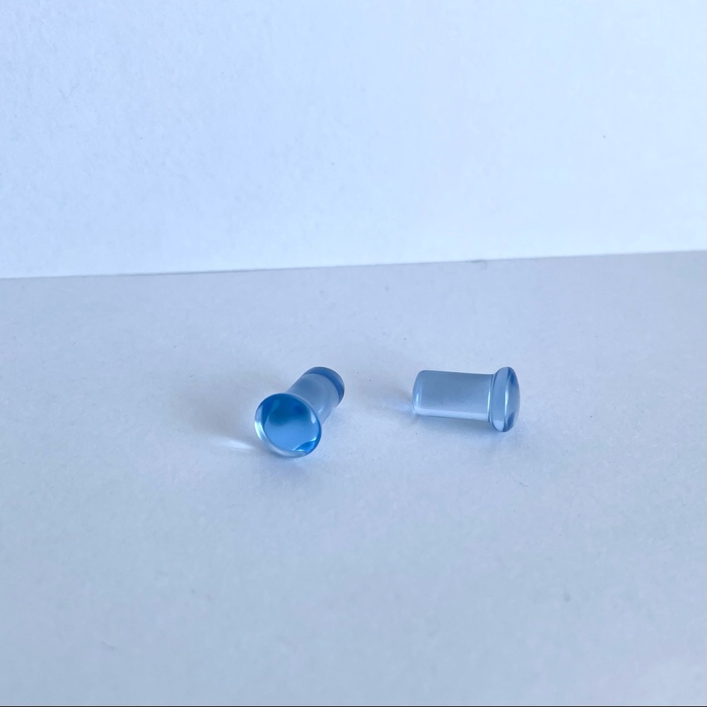 Single Flare Glass Plug Gauges - 2ga